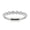 White, variant on Moissanite Bridal Half Eternity Band - Promise Wedding Ring for Women - 18K White Gold Plated Silver Ring
