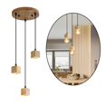 thumbnail image 4 of Lámpara de decoración moderna, muebles de iluminación creativa para lámpara colgante, luz colgante de tejado, bar, comedor, club, hogar, sa de , Pto Redondo 3 Cabezas Sunnimix Lámpara decorativa, 4 of 8