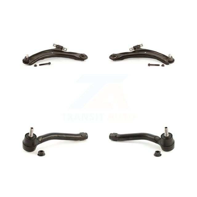 TOR Front Suspension Control Arm Assembly and Tie Rod End Kit for Car Nissan Rogue Select - Left Right Side (Driver Passenger) KTR-102670