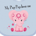 thumbnail image 4 of Inktastic Aditi My Pap Pap Loves Me Boys or Girls Baby Bib, 4 of 4