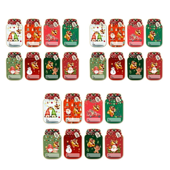 24Pcs Colorful Christmas Gift Cards Assorted Christmas Exchange Cards for Family Friend Seasonal Greetings