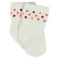 thumbnail image 6 of 12-Pack Baby & Toddler Girls Floral Fox Jersey Crew Wiggle Proof® Socks, 6 of 8