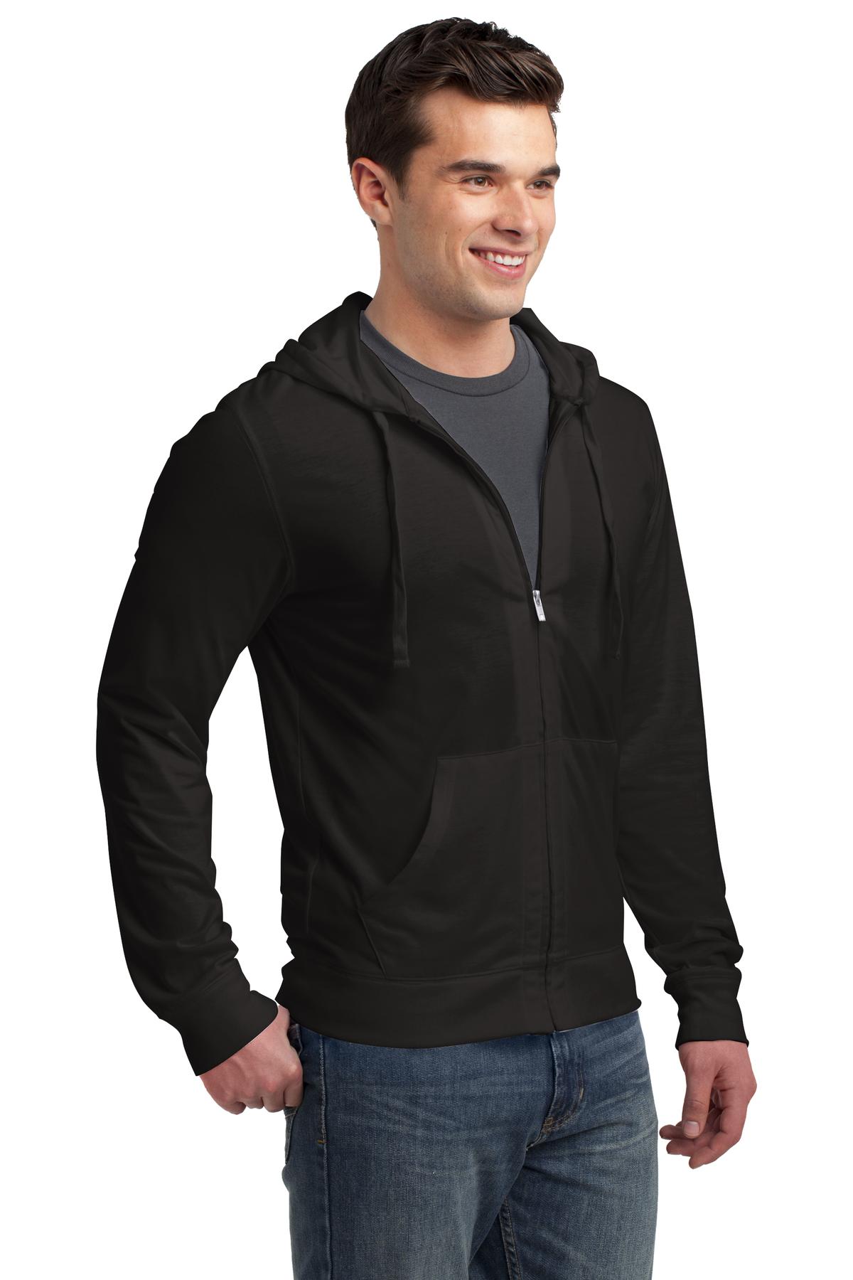 District Young Mens Jersey Full Zip Hoodie-3XL (Black) - image 4 of 6