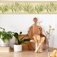 thumbnail image 4 of TRIMZ Fern Leaf Wallpaper Border - Tropical Style - Green, Beige 15' L x 10.25" W - Kitchen Wall Border, 4 of 6