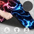 thumbnail image 3 of Honeii Red And Blue Lightning Print Car Foot Mat Four-Piece Set - Front & Rear Universal Car Floor Mats for SUVs, Trucks, Sedans, 3 of 7