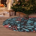 thumbnail image 6 of Rateoe Squirrel Owl Autumn Maple Leaves Print Christmas Tree Skirt 30" for Xmas Holiday New Year Party Circle Tree Mat Ornaments Decoration, 6 of 7
