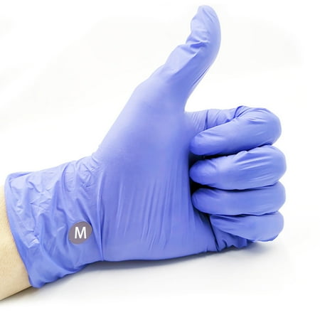 

MIARHB 50 Pairs Rubber Comfortable Disposable Mechanic Nitrile Gloves Exam Nitrile