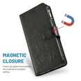 thumbnail image 2 of Dteck iPhone 8 Plus Case, iPhone 7 Plus Case, Folio Case Embossed PU Leather Zipper Pocket Credit Card Holder Wallet Phone Case with Wrist Strap, Black, 2 of 6