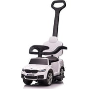 VOLTZ TOYS Push Car for Kids, Licensed BMW M5 4-in-1 Push Pedal Ride on Car for Baby, Foot to Floor Ride-on Car with Push Bar, Leather Seat, LED Lights, Horn, Foot Rest and Rocking Chair Rails