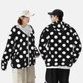 thumbnail image 6 of Sigee Black and White Polka Dot Print UPF50+ Men's Sun Protection Hoodie Shirt SPF UV Shirt Long Sleeve Fishing Outdoor Lightweight, S-3XL, 6 of 9