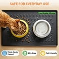 thumbnail image 3 of OTHER LOVE 28"x20" Silicone Pet Food Mat, Waterproof Non-Slip Dog Cat Bowl Mat with Raised Edge, Black, 3 of 8