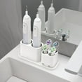 thumbnail image 3 of ALOCEO Electric Toothbrush Holder for Bathroom, 6 Compartments Multifunctional Toothpaste Caddy Toothbrush Organizer for Electric Toothbrush Head, White, 3 of 6