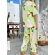 thumbnail image 5 of Conjunto de 2 Piezas de Chándal de Verano para Playa con Camisa de Corta y Botones para Mujer, Top Estampado, Pantalones Cortos de Descanso Flores de Frutas L, 5 of 9
