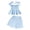 Blue, variant on Huanglei Girls Outfits Set Casual Summer Outfits For Toddler Girls Floral Lace Tie Shoulder Top With Solid Straight Pants Party Photo Outfit Casual Clothing Sets ,9-12 Months ,Blue