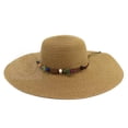 thumbnail image 3 of MEICHEN Sun Hat for Delicate Ladies Fashion Hat Women's Summer Beach Hat Women's Korean Style All Summer Women's Fashion Large Brim Colored Stone Sunshade Hat Women's Accessories Yellow, 3 of 3