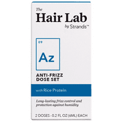 The Hair Lab Anti-Frizz Shampoo & Conditioner Dose Set with Rice Protein to Smooth Hair, 2 x 0.2 oz.