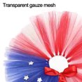 thumbnail image 4 of 3 Pieces Pet Patriotic Costume Adjustable Dog Hat Bandanas Mesh Tutu Skirt Puppy Scarf Cat Collar Independence Day Caps Bowtie Dress Dog Independence Day Costume - style:style2;, 4 of 5