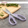 thumbnail image 2 of KitchenAid - Tijeras de cocina multiusos con funda protectora, tijeras duraderas de acero inoxidable, aptas para lavaplatos, mango cómodo de agarre suave, 8.72 pulgadas, color crema lavanda, 2 of 8