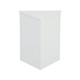 thumbnail image 5 of Triangle Bathroom Storage Cabinet with Adjustable Shelves, Freestanding Floor Cabinet Corner Side Table with 2 Doors for Home Kitchen Bathroom, Space Saving, White, 5 of 7