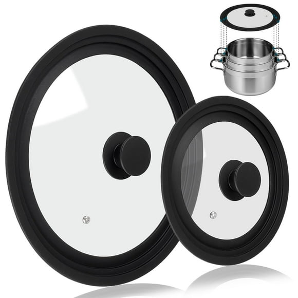 Tapa universal Komokeru para ollas, sartenes y sartenes, paquete de 2