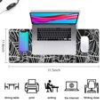 thumbnail image 5 of Long Mouse Pads for Desk,Halloween White Spider Web Pattern Desk Mats on Top Of Desks, Desk Mouse Pad Extra Large with 3mm Non-Slip Base and Stitched Edge for Gaming,Office,Work,Home 31.5x11.8in, 5 of 5