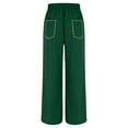 thumbnail image 5 of TTUHYWXI Womens Barrel Sweatpants High Waisted Wide Leg Pants Drawstring Athletic Baggy Pants Lounge Sweats (Dark Green, L), 5 of 5