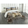 thumbnail image 3 of Ambesonne European Quilted Bedspread Set 3 Pcs, Heidelberg Streets, Queen Size, Multicolor, 3 of 5