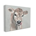 thumbnail image 3 of Stupell Industries Cute Baby Farm Cow Calf Licking Lips Portrait Paintings Gallery-Wrapped Canvas Print Wall Art, 30x24, by Michele Norman, 3 of 5