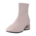 thumbnail image 2 of Wowcloth Winter Ankle Boots for Women - Fashion Casual Design with Solid Color, Back Zipper & Chunky Low Heel for Stylish Everyday Wear, 2 of 9