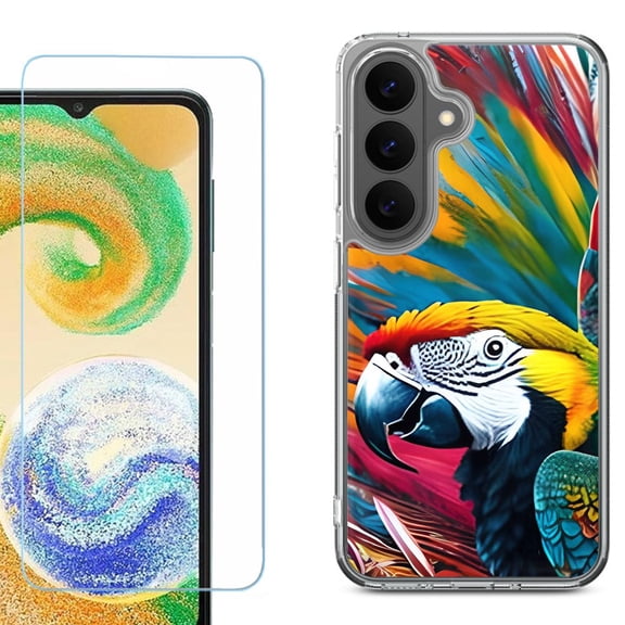Phone Case for Samsung Galaxy A37 5G, with Screen Protector, by OneToughShield - Macaw