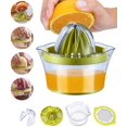 thumbnail image 1 of Manual Juicer Lemon Squeezers Dishwasher Safe, Multifunctional Orange Citrus Lime Juicer, Hand Fruit Press with Measuring Container 400ml, 1 of 5