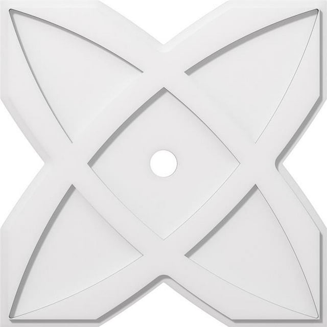 Ekena Millwork CMP24TS-02000 24 Po OD x 2 Po ID Carré Titus Architectural Grade PVC Contemporain Médaillon de Plafond