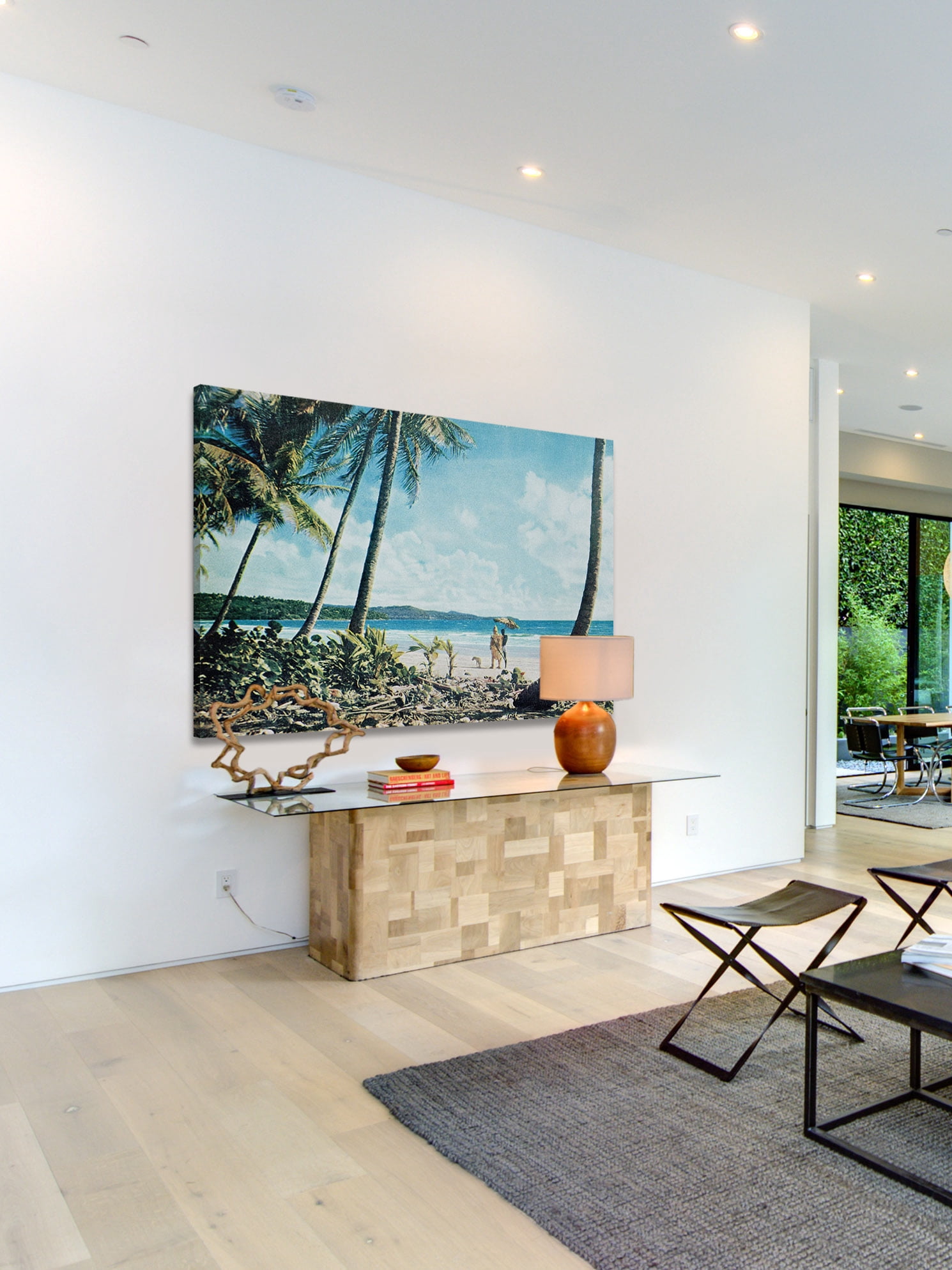 "Leaning Palms" Painting Print on Wrapped Canvas