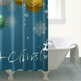 thumbnail image 4 of Shower Curtain for Bathroom Merry Christmas Classical Ball Snowflakes Bathroom Curtain Durable Fun Bath Curtain Hooks Included,72x72Inch, 4 of 5