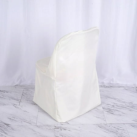 Balsacircle Polyester Folding Flat Chair Cover Slipcover For Party