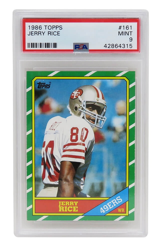 Jerry Rice (San Francisco 49ers) 1986 Topps Football 161 RC Rookie