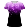 thumbnail image 3 of Patlollav Womens Plus Size,Womens Fashion Casual Round-Neck Digital Print Short Sleeve T-Shirt Top Blouse, 3 of 5