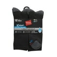 thumbnail image 4 of Hanes Mens FreshIQ X-Temp Crew Socks 12-Pack, 6-12, Black, 4 of 7