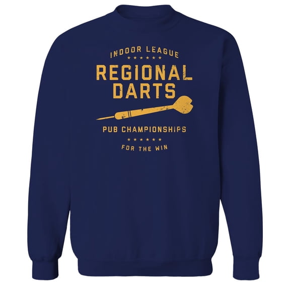 Original & Unrestored For The Win Graphic Navy Men's Cotton Pullover Sweatshirt