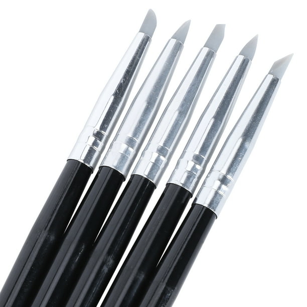 Juego De 3 Pinceles De Pintura Para Escultura De Arcilla De Cerámica, Bolígrafo De Silicona Para Pintura De Acuarela, Diferentes Tamaños