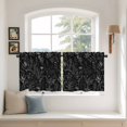 thumbnail image 3 of Black Spring Floral Tier Curtains, Vintage Botanical Watercolor Light Filtering Kitchen Curtains, 2Pcs Rod Pocket Half Window Treatments Panels for Sink Cafe Cabinet Camper 27.5x24 Inches, 3 of 9