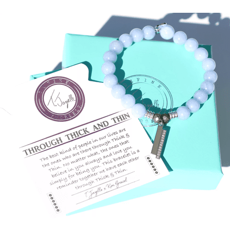 T. Jazelle x Kim Gravel Gemstone Beaded Bracelet, Thick and Thin, Avg/L