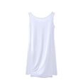 thumbnail image 5 of vigerkar Women Crew Neck Camisole Sleepwear Sleeveless Cotton Nightwear Loose Comfy Nightshirts (White, XXL), 5 of 5