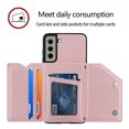 thumbnail image 5 of Dteck Wallet Phone Case for Samsung Galaxy S21 FE,Shockproof Luxury PU Leather Flip Back Card Slots Kickstand Slim Cover with Detachable Adjustable Lanyard.For Samsung Galaxy S21 FE,Rosegold, 5 of 6