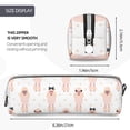 thumbnail image 3 of Yiaed Poodle Dog Print Leather Pencil Case - Leather Pen Pencil Holder - Elegant & Practical Pencil Pouch for Work & Office, 3 of 7