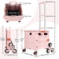 thumbnail image 5 of Foldable Utility Cart with Stair Climbing Wheels,Collapsible Rolling Crate with Magnetic Lid Telescopic Cover,Adjustable Telescoping Handle Hand Cart, 5 of 8