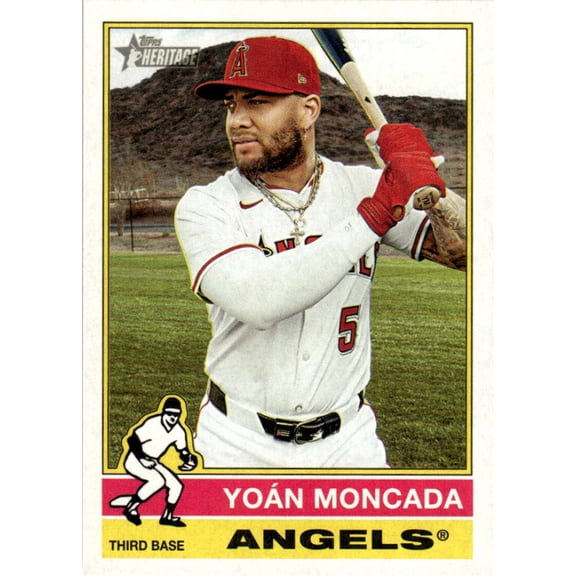2025 TOPPS HERITAGE HIGH NUMBERS #689 YOAN MONCADA LOS ANGELES ANGELS