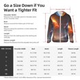 thumbnail image 5 of Daiia Red And Blue Fire Dragon D UPF 50+ Sun Protection Hoodie Jacket Lightweight Long Sleeve Sun Shirt for Women Men with Pocket Hiking Outdoor-Small, 5 of 7
