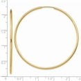 thumbnail image 3 of Real 14kt Yellow Gold 1.5mm Polished Round Endless Hoop Earrings; for Adults and Teens; for Women and Men, 3 of 3