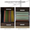thumbnail image 4 of Brown Mobile File Cabinet - 2 Drawer Vertical Storage Cabinet with Wheels - Compact Office Filing Cabinet for Home, Study & Desk Use - 15.6" x 15.4" x 23", 4 of 7